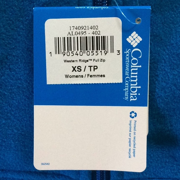 NWT Columbia Western Ridge Full Zip Fleece Jacket - Picture 3 of 4